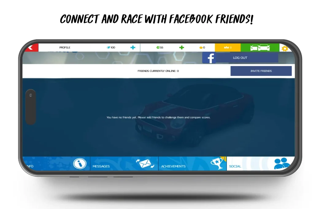 Connect and race with Facebook friends!