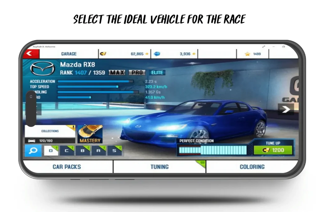 SELECT THE IDEAL VEHICLE FOR THE RACE