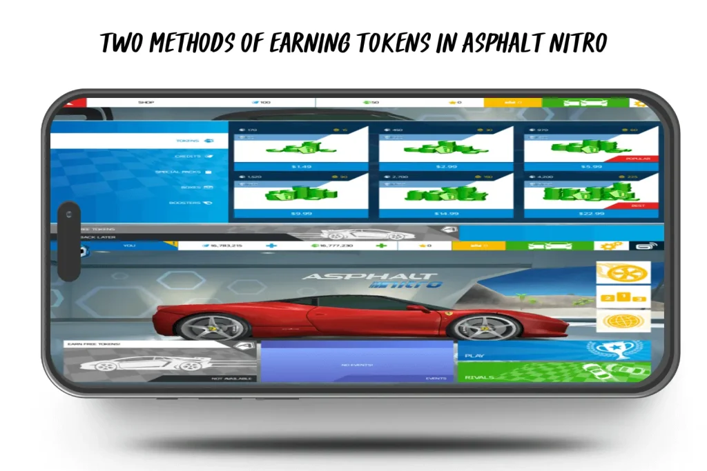 two methods of earning tokens in asphalt nitro