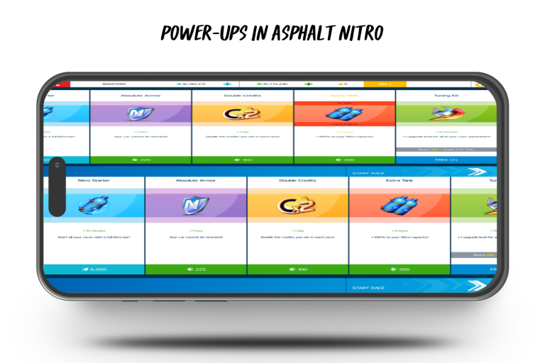 power-ups in asphalt nitro